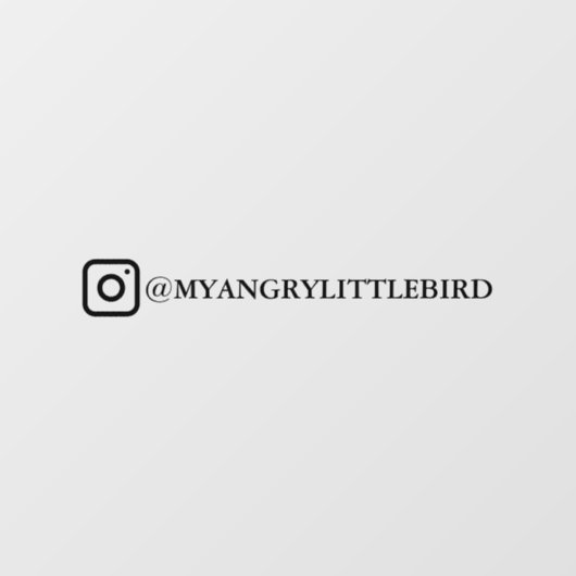 Instagram Naam Spiegel Decal Ruitsticker (Vel)