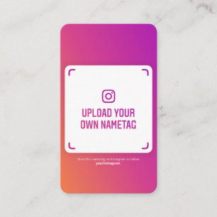 Instagram naamplaatje moderne foto social media tr contactkaartje
