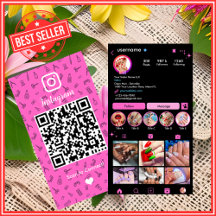 Instagram Nagelsalon Roze |  Social Media QR Code