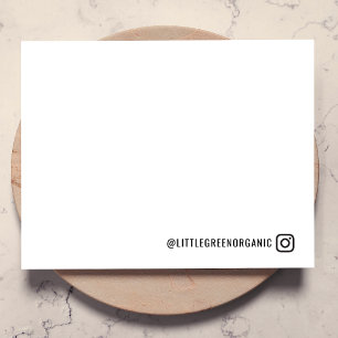 Instagram Note Kaart   Uw Insta-naam — Platte noti Notitiekaartje