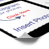 Instagram of Photo Easy Sjabloon Poster (Hoek)