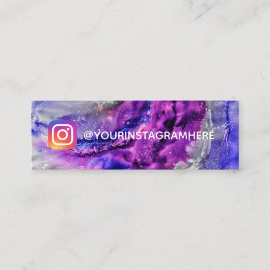 Instagram Paint Splatter Mini Visitekaartje (Voorkant)