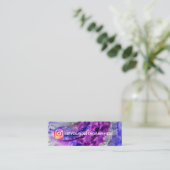 Instagram Paint Splatter Mini Visitekaartje (Staand voorkant)