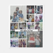 Instagram Photo Collage - 14 foto's - scripttekst Fleece Deken (Voorkant)