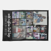 Instagram Photo Collage - 14 foto's - scripttekst Theedoek (Horizontaal)