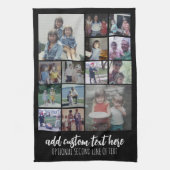 Instagram Photo Collage - 14 foto's - scripttekst Theedoek (Verticaal)