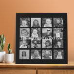 Instagram Photo Collage - 16 foto's kunnen zwart b Imitatie Canvas Print<br><div class="desc">Een ontwerp met een basisachtergrond. Gebruik maximaal zestien vierkante foto's om een uniek en persoonlijk verjaardagspartijlid te creëer. Als u de afbeeldingen moet aanpassen,  klik op het aanpassingshulpmiddel om veranderingen aan te brengen.</div>