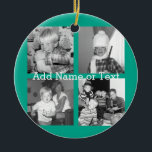 Instagram Photo Collage met 4 afbeeldingen - emera Keramisch Ornament<br><div class="desc">Gebruik vier vierkante foto's om een uniek en persoonlijk cadeau te creëer. Of je kunt de hipster puppy houden en een trendy keepslag maken. Als u de afbeeldingen moet aanpassen,  klik op het aanpassingshulpmiddel om veranderingen aan te brengen.</div>