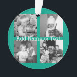 Instagram Photo Collage met 4 afbeeldingen - emera Ornament<br><div class="desc">Gebruik vier vierkante foto's om een uniek en persoonlijk cadeau te creëer. Of je kunt de hipster puppy houden en een trendy keepslag maken. Als u de afbeeldingen moet aanpassen,  klik op het aanpassingshulpmiddel om veranderingen aan te brengen.</div>