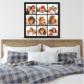 Instagram Photo Collage met 9 foto's Canvas Afdruk (Insitu (Slaapkamer))