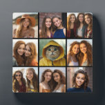 Instagram Photo Collage met 9 foto's Fotoplaat<br><div class="desc">Gebruik je foto's zonder lijsten op deze. Voeg uw favoriete afbeeldingen en momentopnamen toe aan deze strip voor een leuke geheugenhouder. Een artistieke manier om je beste foto's te tonen die foto's delen.</div>