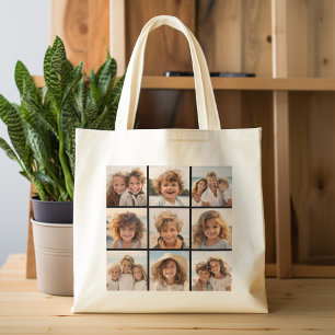 Instagram Photo Collage met 9 foto's Grote Tote Bag