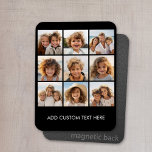 Instagram Photo Collage met 9 foto's Magneet<br><div class="desc">Gebruik je foto's zonder lijsten op deze. Voeg uw favoriete afbeeldingen en momentopnamen toe aan deze strip voor een leuke geheugenhouder. Een artistieke manier om je beste foto's te tonen die foto's delen.</div>