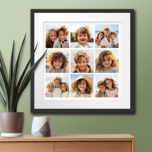 Instagram Photo Collage met 9 foto's Poster