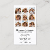 Instagram Photo Collage met 9 foto's Visitekaartje (Achterkant)