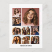 Instagram Photo Collage met 9 vierkante foto's wit Briefkaart (Voorkant)