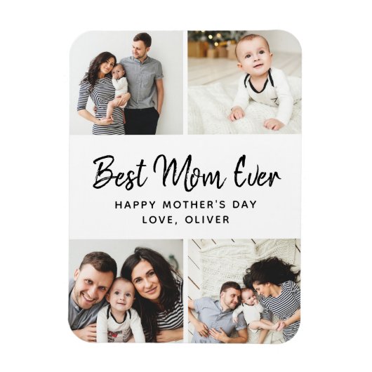 Instagram Photo Collage Moederdag Gift Magneet (Verticaal)
