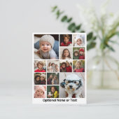 Instagram Photo Collage - tot 14 foto's White Briefkaart (Staand voorkant)