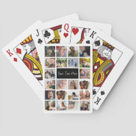 Instagram Photo Collage - tot 14 foto's White Pokerkaarten