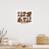 Instagram Photo Collage - tot 14 foto's White Poster (Keuken)