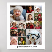 Instagram Photo Collage - tot 14 foto's White Poster (Voorkant)