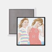 Instagram Photo Square Afbeelding Magnet (Voorkant / Achterkant)