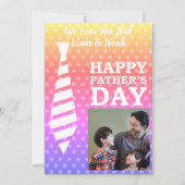 Instagram Photo Stropdas Funky Stippen Fathers Day Kaart (Voorkant)