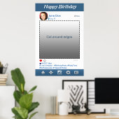 Instagram PhotoBooth Party Prop-Lijst voor geboort Poster (Thuiskantoor)