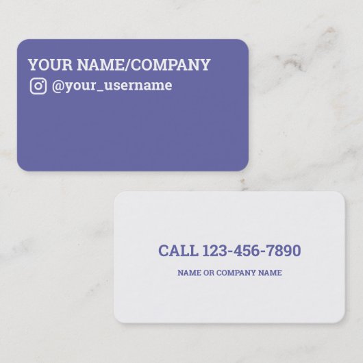 Instagram-pictogram Visitekaartje (Voorkant / Achterkant)