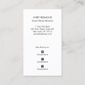 Instagram Professional Social Media mMerketer Visitekaartje (Achterkant)