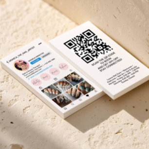 Instagram Profiel 6 Foto Raster Volg Me QRCODE Visitekaartje