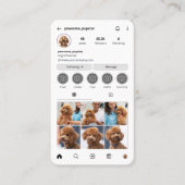 Instagram profiel Hond Influencer foto QR code Visitekaartje (Voorkant)