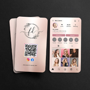 Instagram Profiel Kapsalon Foto Raster QR Code Visitekaartje