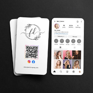 Instagram Profiel Kapsalon Fotorooster QR Code Visitekaartje