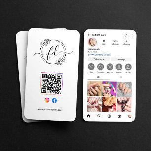 Instagram Profiel Nagelstylist Foto Raster QR Code Visitekaartje