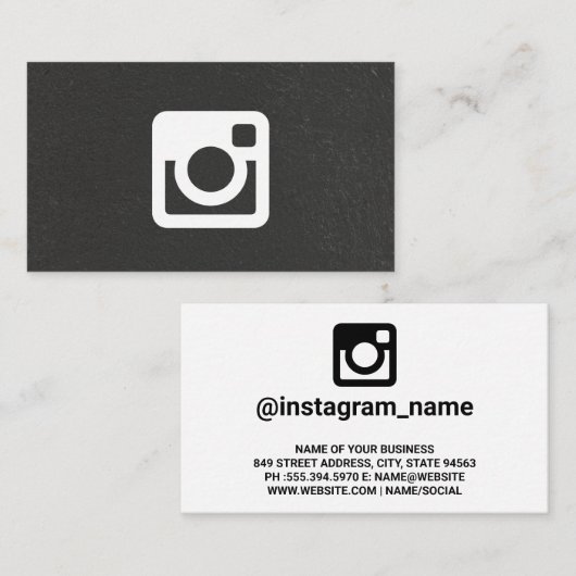 Instagram Promotionele Logo Visitekaartje (Voorkant / Achterkant)
