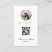 Instagram QR Code 7 Foto Sociale media Visitekaartje (Voorkant)