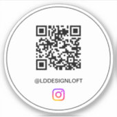 Instagram QR-code aangepast INSTAGRAM Sociale Medi Sticker (Voorkant)