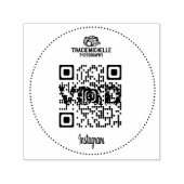Instagram QR Code Company Logo Rubber Stempel (Design)