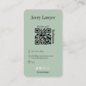 Instagram QR-code Modern minimaal Visitekaartje (Achterkant)