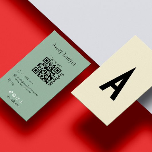 Instagram QR-code Modern minimaal Visitekaartje