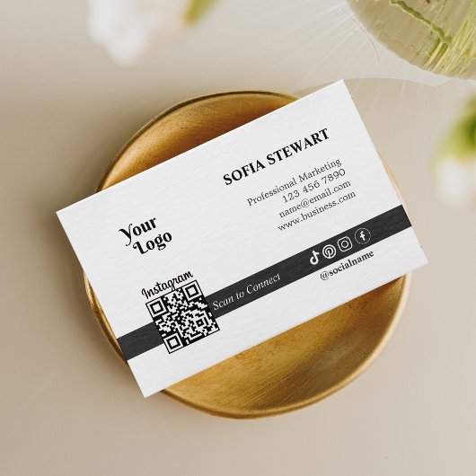 Instagram QR-code Moderne vetgedrukte sociale medi Visitekaartje