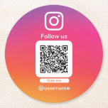 Instagram qr code paper coasters ronde kartonnen onderzetter<br><div class="desc">Turn customers into instagram followers with the qr code paper coasters. Just add your username and upload your profile qr code.</div>
