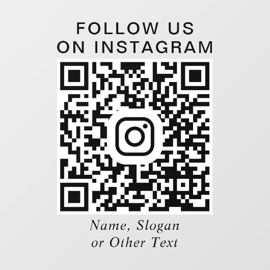 Instagram QR-code promotie Raamsticker (Vel)