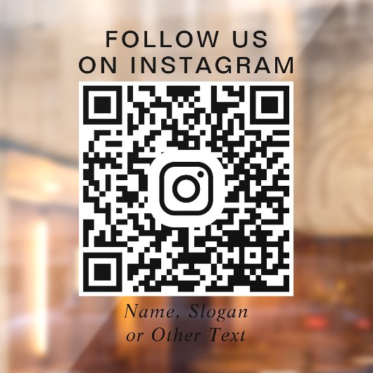 Instagram QR-code promotie Raamsticker (Vel 2)