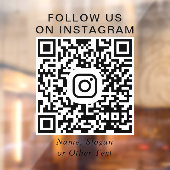Instagram QR Code Promotioneel Raamsticker (Vel 2)