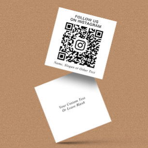 Instagram QR Code Promotioneel Vierkante Visitekaartje