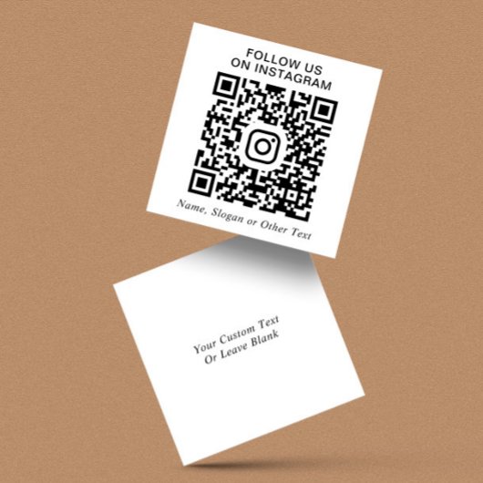 Instagram QR Code Promotioneel Vierkante Visitekaartje
