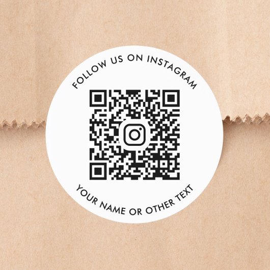 Instagram QR-code Ronde Sticker