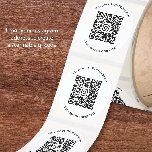 Instagram QR-code Ronde Sticker